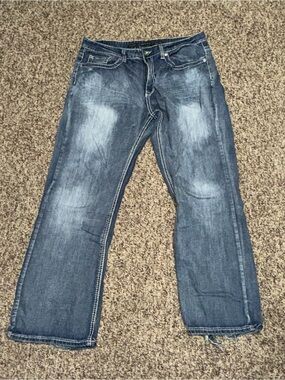 Helix jeans baggy wide skater Men's size‎ 36 bootcut Jeans punk goth cross